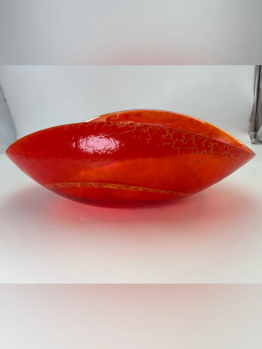 Large Murano Glass Sunset Bowl Crate & Barrel - Made in Italy